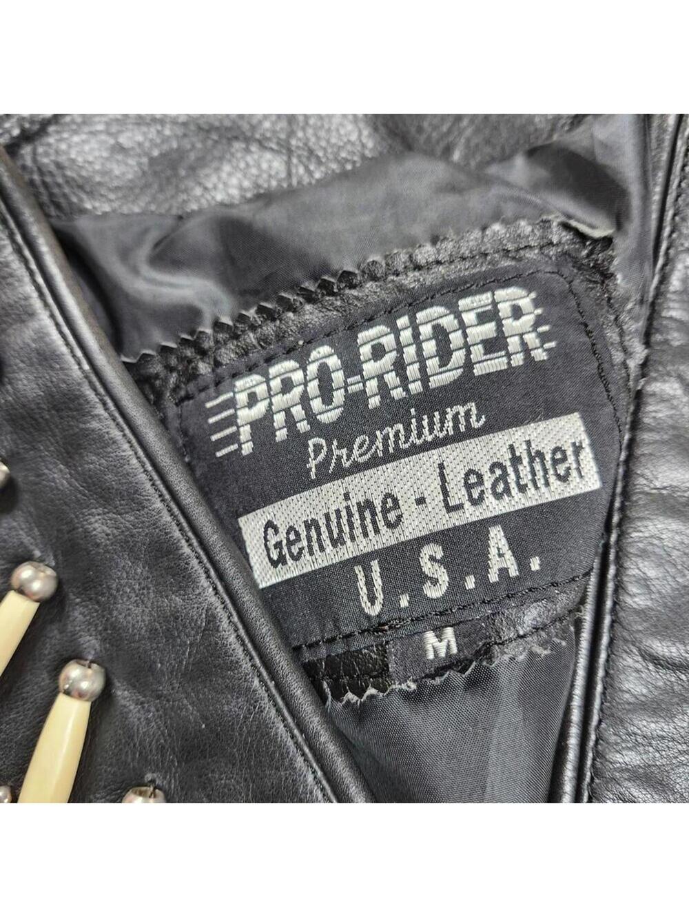 Halter Top With Matching Pro-Rider Leather Fringe Jacket Bone Detail Studded M - Picture 8 of 9